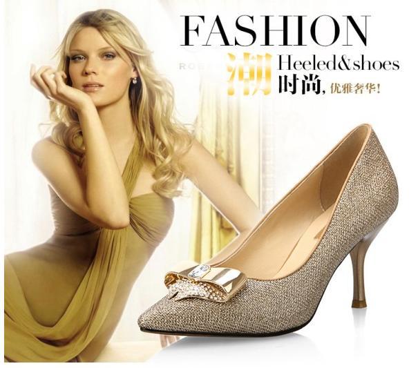 Fall 2014 new European and American fashion square head low with deep mouth chain Microfiber sets