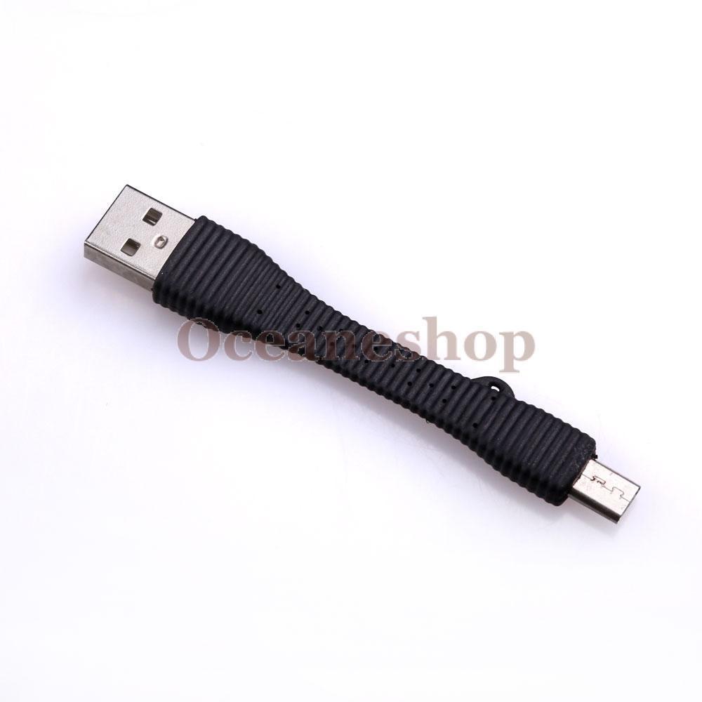 Short Micro USB Charging Sync Data Cable for Samsung HTC Smartphones BlackDM 6