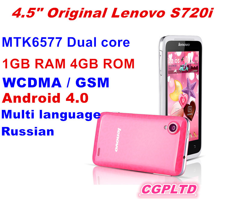 4 5 Original Lenovo S720i cell Phones Andorid 4 0 mobile phone Dual Core smart phone
