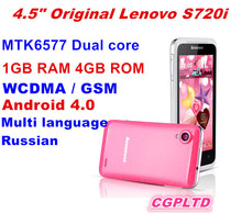 4.5″Original Lenovo S720i cell Phones Andorid 4.0 mobile phone Dual Core smart phone 8MP camera GPS wifi 1GB RAM 4GB ROM Russian