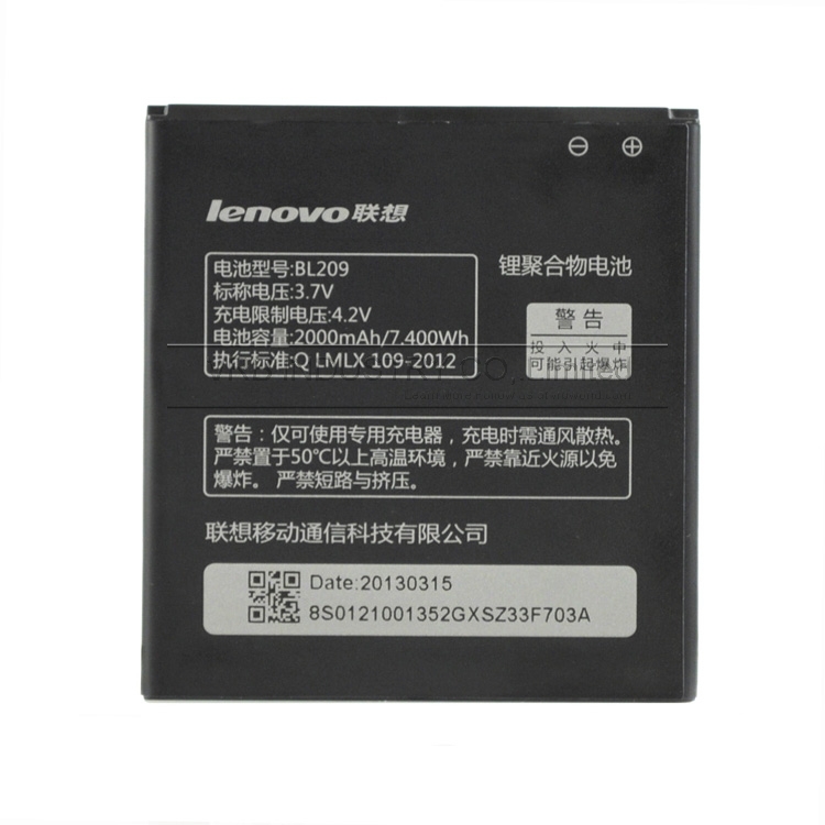 2000 mAh BL209    bateria  Lenovo A706 A760 A820E    