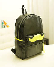 new 2014 korea edition big beard fashion leisure female bags PU leather backpack primary and