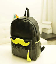 new 2014 korea edition big beard fashion leisure female bags PU leather backpack primary and