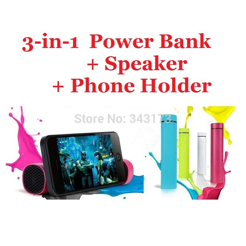 Hot Promotion 3 in 1 Portable Power Bank Speaker Mobile Phone Stand Holder 4000mAh eDNA ED5101