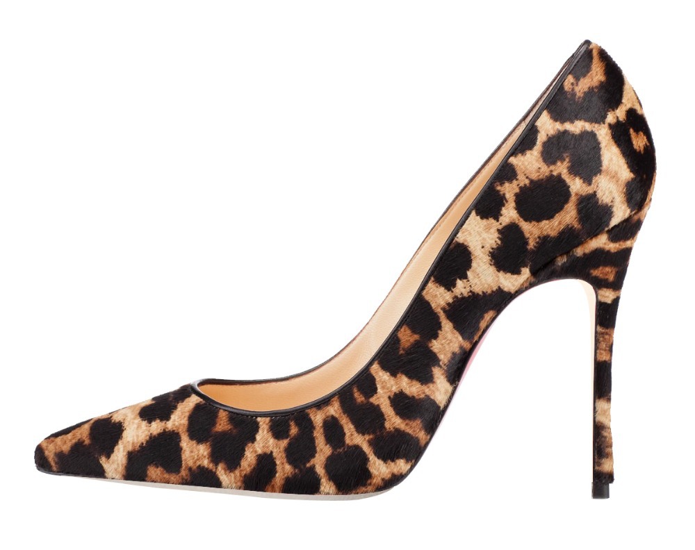 Ladies Women High Heel Leopard Printed Pump Closure Sandals Handmade ...
