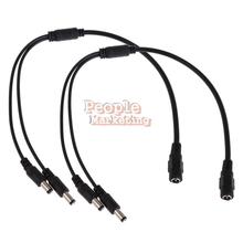 2pcs DC 1 to 2 Power Splitter Cable Cord for CCTV Camera 1 Female to 2 Male P4PM