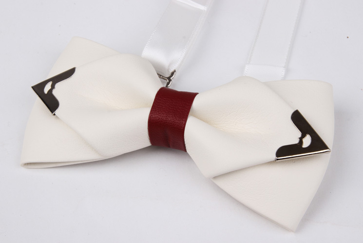 new Formal commercial leather bow tie male solid color marriage bow ties for men candy color