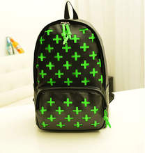 2014 new PU leather high school female backpack korea edition lovely bag hollow out popular element bags