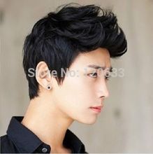 Handsome boys short wig new vogue sexy Korean men’s male hair Cosplay wigs Kanekalon Fiber no lace Hair wigs