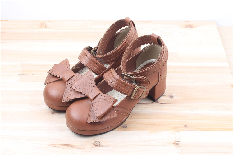 Princess sweet lolita shoes Japanese swankiss dream big bow removable lace bobon21 students shoes high heel
