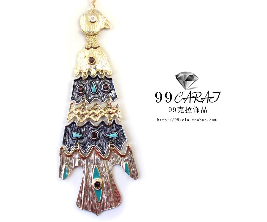 Egyptian Birds Colorful Gold Necklace Fashion Jewelry Wholesale ...