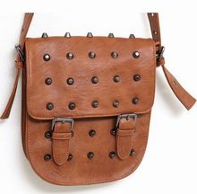 Rivet Shoulder Bag Vintage Women Messenger Bags PU Leather Cover Decorative Belt Mini Crossbody Bag M3035