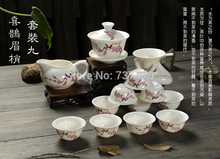 Promotion sales 13PCS LOT white ceramic tea sets coffee sets pu er porcelain drinkware tea cup