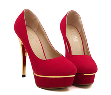 2015 Direct Selling Arrival Freeshipping Women Pumps Sapatos Femininos Ladies Women’s Vintage Bottom Platform High Heels Shoes