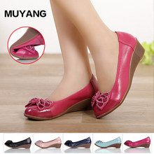 Plus size 34 42 women genuine leather flat shoes 2014 new fashion rhinestone bow casual single