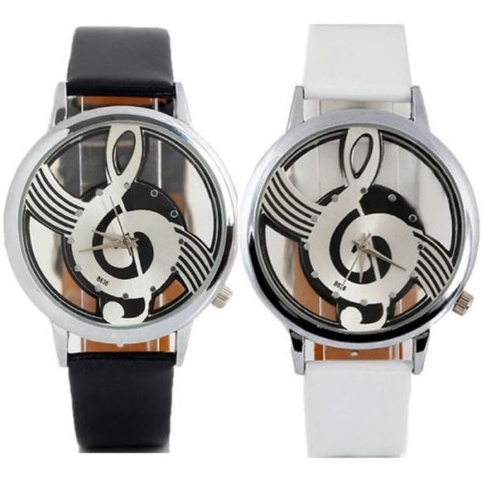 Sanwony 2014 New arrival hot sale Cute Watches Note Music Notation Leather Quartz Wrist watch Free