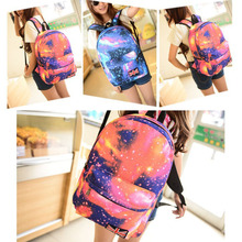 2014 New Women Oxford printing backpack Galaxy Stars Universe Space School Book Campus student Backpack British