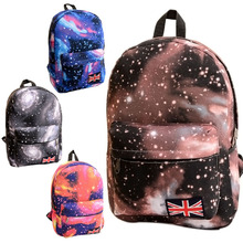 2014 New Women Oxford printing backpack Galaxy Stars Universe Space School Book Campus student Backpack British
