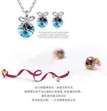 Free shipping 2014 new fashion jewelry set crystal accessories hip royal crystal pendant necklace chain stud