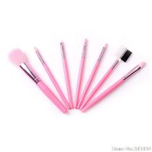 Women s Pink 7Pcs Make Up Tools Pincel Maquiagem Professional Superior Soft Cosmetic Makeup Brush Set
