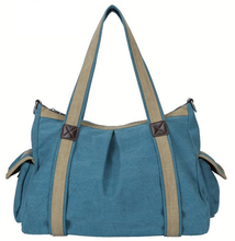 Hot sell high capacity women messenger bag casual travel bag vintage canvas bag 