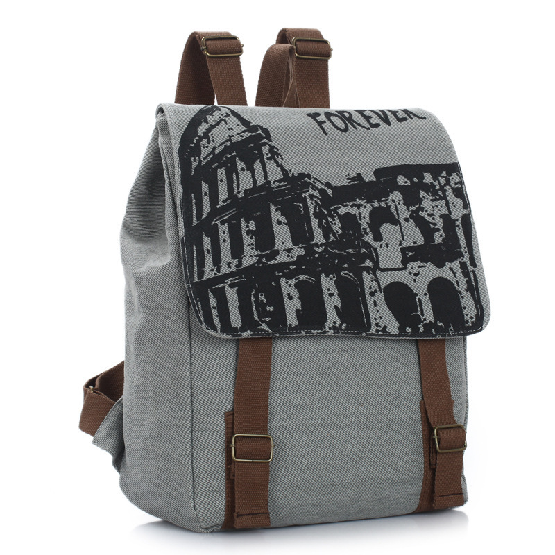 Fashion women backpack students shoulder bag tide retro canvas bag free shipping