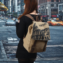 Fashion women backpack students shoulder bag tide retro canvas bag free shipping