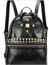 Free shipping Exo women stars edition rivet backpack backpack tide women bag sports leisure bags