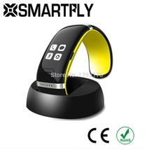 Touch Screen Smart Bracelet Phone Accessory Bluetooth Compatiable to All System Call Answer SMS Email Alert mp3 Player -YELLOW