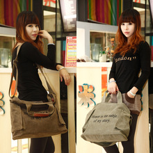 New arrival Simple fashion bag women canvas messenger bag all match casual rucksack shoulder bag of