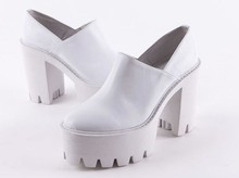 SIMPOK Women Pumps 2014 US Size 3 8 Spring Autumn Fashion Basic Solid Round Soft Leather