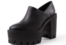SIMPOK Women Pumps 2014 US Size 3 8 Spring Autumn Fashion Basic Solid Round Soft Leather