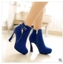 Hot  2014 new autumn winter fashion high heel women martin boots platform pumps ankle boots