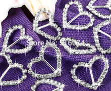 Rhinestone buckle, Mix design order accept, 20pcs/lot,full of crystal fit wedding ribbon and hair jewelry.