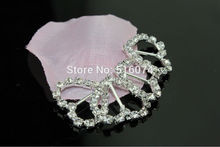 Rhinestone buckle Mix design order accept 20pcs lot full of crystal fit wedding ribbon and hair