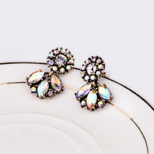 Good quality SALE NEW 2014 Vintage Jewelry Crystal Stud Earring For Women statement earrings Christmas Gift 19