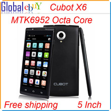 hot Wholesale Price Cubot X6 MTK6592 Octa Core 1.7GHz 1GB RAM 16GB ROM 5.0 inch IPSOGS Screen Android 4.2 Camera 8MP GPS 3G