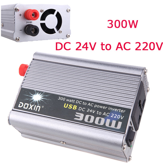 300W Watt Car Power Converter Inverter 24V 220V DC 24V to AC 220V USB Adapter Portable Voltage Transformer Car Chargers