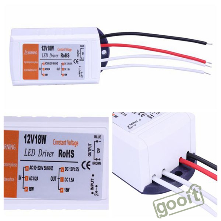 12V 1 5A 18W Power Supply AC DC adapter transformers switch for LED Strip RGB ceiling