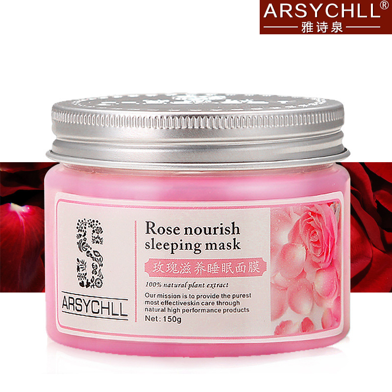 Rose sleep mask face care Hydrating whitening dark spot remover mask 