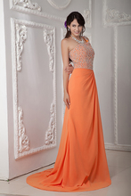 W099 Free Shipping Cheap Deep V neck Chiffon Real Pictures Wedding Dress 2014