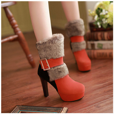 Outsize34 43 2014 new autumn winter fashion women high heel shoes women martin boots platform ankle