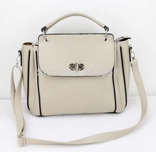 Fashion vintage women handbag,Two function,pu leather bag&1 shoulder straps,7 different colors,31x25cm,Free shipping H009(beige)