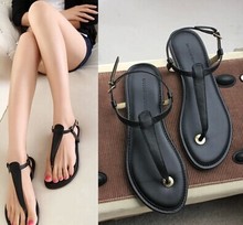 Sandals 2014 new shoes clip toe flat sandals women flip leather casual flat Roman sandals with