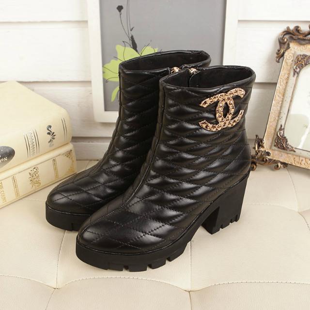 Women fashion brand ankle boots genuine leather high heels platform luxury brand boots black size 35
