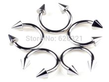 Wholesale 5pcs/lots Promotion Cheap Rivets Body Jewelry Lots Barbell Belly Lip Nipple Rings Eyebrow Pierce Stainless Free