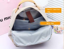 Sugar 2014 New Women Canvas Backpack Korean Cartoon Cute Animal Prints Student Kits Hasp Zipper Bags