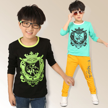 Мальчик тиранозавр принт футболка дети мальчики с длинным рукавом мода sprots т-shrits детская одежда для подростков оптовая продажа 4-12 лет
