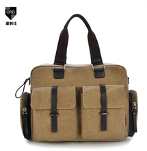 High quality washed canvas handbag women fashion trend big messenger bag for man casual vintage canvas