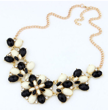 sTAY Jewerly 2014 New 6 Colors Fashion jewelry Gold Plated Rhinestone Flower Pendant Necklace Woman Cute